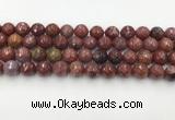 CAA3630 15.5 inches 8mm faceted round Portuguese agate beads