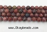 CAA3632 15.5 inches 12mm faceted round Portuguese agate beads