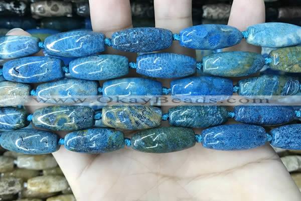 CAA3721 15.5 inches 9*22mm - 11*25mm rice chrysanthemum agate beads