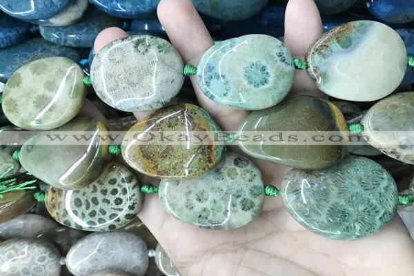 CAA3725 25*35mm - 30*40mm freeform chrysanthemum agate beads