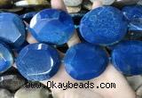 CAA3735 40*50mm - 42*55mm faceted freeform chrysanthemum agate beads