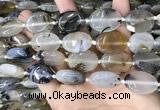 CAA3741 15.5 inches 18*25mm oval Montana agate beads wholesale