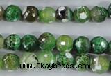 CAA376 15.5 inches 10mm faceted round fire crackle agate beads