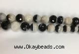 CAA3777 15.5 inches 14mm faceted round agate druzy geode beads