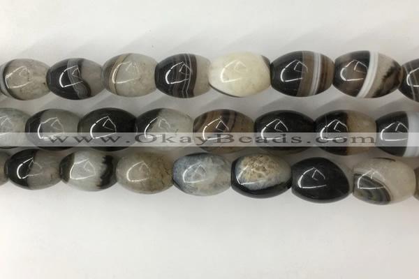 CAA3787 15.5 inches 13*18mm rice agate druzy geode beads