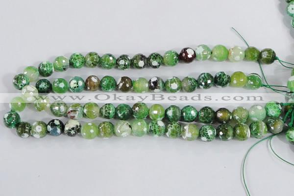 CAA379 15.5 inches 16mm faceted round fire crackle agate beads