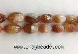 CAA3796 15*25mm - 18*28mm faceted rice agate druzy geode beads