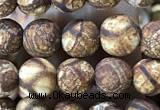 CAA3845 15 inches 6mm round tibetan agate beads wholesale