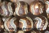 CAA3867 15 inches 8mm round tibetan agate beads wholesale