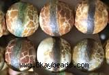 CAA3875 15 inches 8mm round tibetan agate beads wholesale