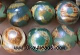 CAA3883 15 inches 8mm round tibetan agate beads wholesale