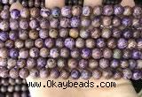 CAA4001 15.5 inches 6mm round purple crazy lace agate beads