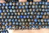 CAA4009 15.5 inches 6mm round blue crazy lace agate beads