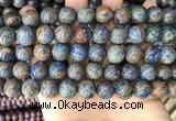 CAA4012 15.5 inches 12mm round blue crazy lace agate beads