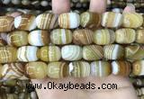 CAA4154 15.5 inches 13*18mm drum line agate beads wholesale