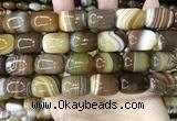 CAA4155 15.5 inches 15*20mm drum line agate beads wholesale