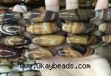 CAA4169 15.5 inches 14*40mm rice line agate beads wholesale