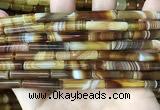 CAA4177 15.5 inches 5*24mm tube line agate beads wholesale