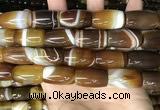 CAA4189 15.5 inches 15*25mm drum line agate gemstone beads