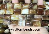 CAA4226 15.5 inches 13*18mm rectangle line agate beads wholesale