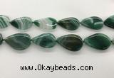 CAA4328 15.5 inches 30*40mm flat teardrop line agate beads