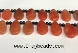 CAA4362 Top drilled 20*30mm freeform dragon veins agate beads