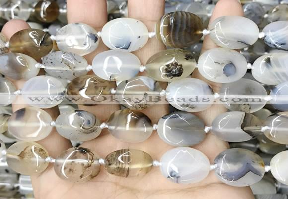 CAA4373 15.5 inches 13*18mm oval Montana agate beads wholesale