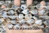 CAA4375 15.5 inches 12*16mm flat teardrop Montana agate beads