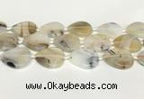 CAA4392 15.5 inches 30*30mm flat round Montana agate beads