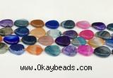 CAA4421 15.5 inches 15*20mm flat round agate druzy geode beads