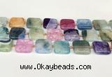 CAA4423 15.5 inches 20*20mm square agate druzy geode beads