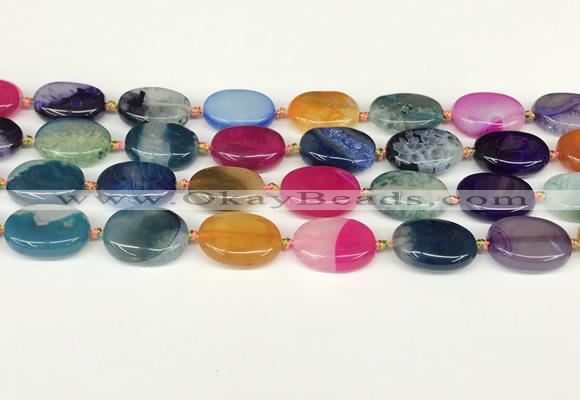 CAA4426 15.5 inches 15*20mm oval agate druzy geode beads