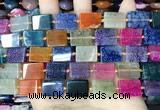 CAA4440 15.5 inches 12*16mm rectangle dragon veins agate beads