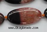 CAA446 15.5 inches 20*40mm oval agate druzy geode gemstone beads