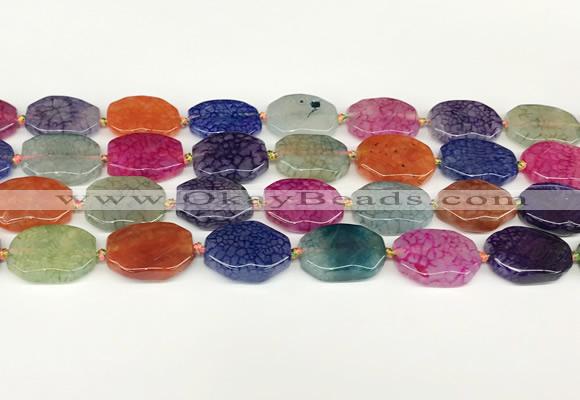 CAA4495 15.5 inches 15*20mm octagonal dragon veins agate beads