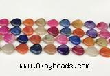 CAA4500 15.5 inches 16*16mm flat teardrop dragon veins agate beads