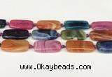 CAA4506 15.5 inches 13*30mm rectangle dragon veins agate beads