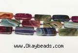 CAA4507 15.5 inches 20*40mm rectangle dragon veins agate beads