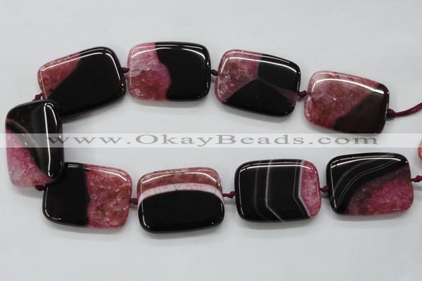 CAA451 15.5 inches 30*40mm rectangle agate druzy geode  beads