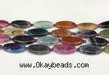 CAA4514 15.5 inches 15*30mm oval dragon veins agate beads