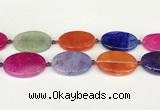 CAA4534 15.5 inches 25*35mm oval dragon veins agate beads