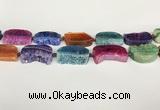 CAA4541 15.5 inches 22*32mm - 25*35mm freefrom agate druzy geode beads