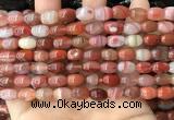 CAA4567 15.5 inches 7*10mm - 8*11mm rice south red agate beads