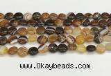 CAA4580 15.5 inches 10mm flat round banded agate beads wholesale