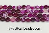 CAA4590 15.5 inches 12mm flat round banded agate beads wholesale