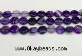 CAA4597 15.5 inches 14mm flat round banded agate beads wholesale