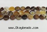 CAA4604 15.5 inches 16mm flat round banded agate beads wholesale