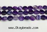 CAA4605 15.5 inches 16mm flat round banded agate beads wholesale