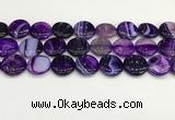 CAA4621 15.5 inches 20mm flat round banded agate beads wholesale