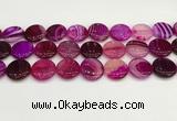 CAA4622 15.5 inches 20mm flat round banded agate beads wholesale